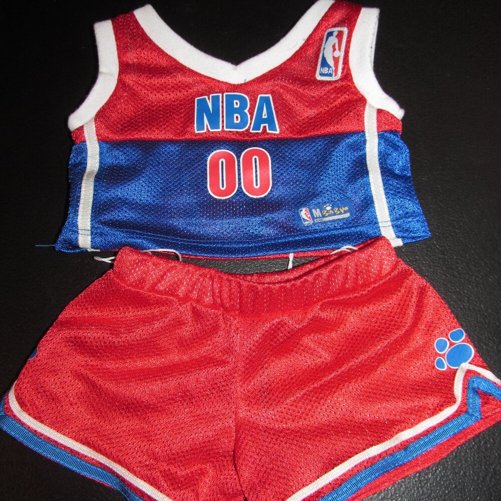 Vintage Early 2000s Build A Bear Workshop NBA Basketball Sports Jersey Outfit